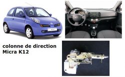 colonne de direction Nissan Micra K11 et K12